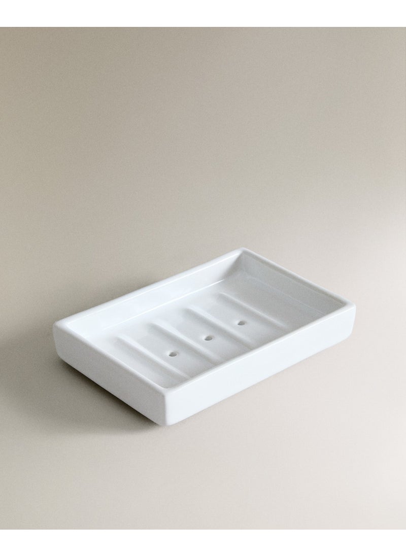 White Ceramic Soap Dish (8.2 x 2.2 x 12.2 Cm) White - pzsku/Z77CF3E5F81ECCD10DF81Z/45/_/1737015427/67e1645c-a171-484d-bb57-b8ac06dae8fa