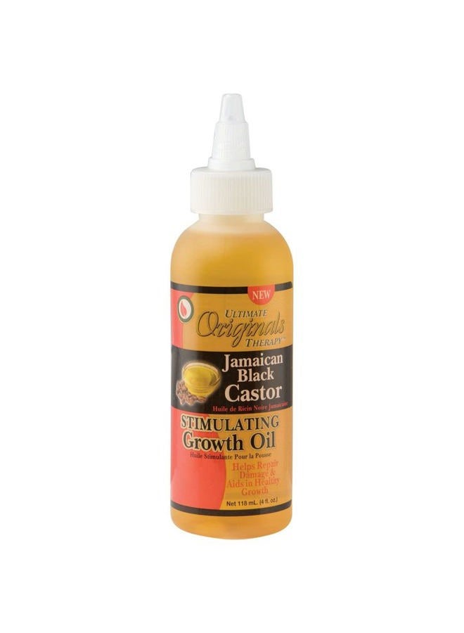 Originals by Africa's Best Therapy Jamaican Black Castor Oil Stimulating Growth Oil, Naturally Repairs and Prevents Hair Damage & Breakage, Moisturizes Scalp, 4oz Bottle 