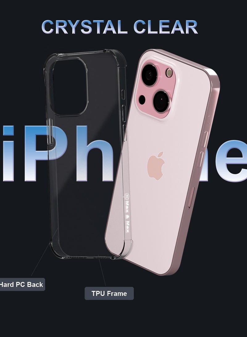 Max & Max iPhone 15 Clear Case – Ultra Slim Crystal Transparent Cover, Anti-Yellowing & Anti-Scratch Protection for iPhone 15 (6.1 inch) - Image 3