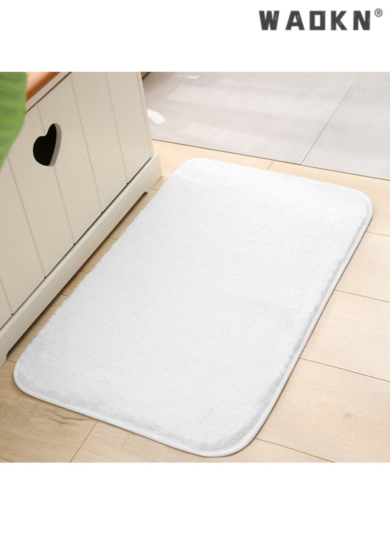 WAOKN Bathroom Rug Mat, Extra Soft and Absorbent Bath Rugs, Washable Non-Slip Carpet Mat for Bathroom Floor, Tub, Shower Room, 32"x20"  - Image 1