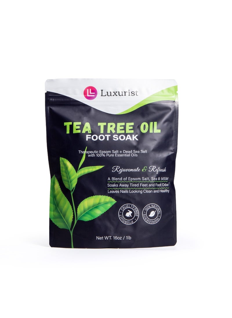 Luxurist - Luxurist Foot Soak Tea Tree With Epsom Salt 1LB Bag - Image 1
