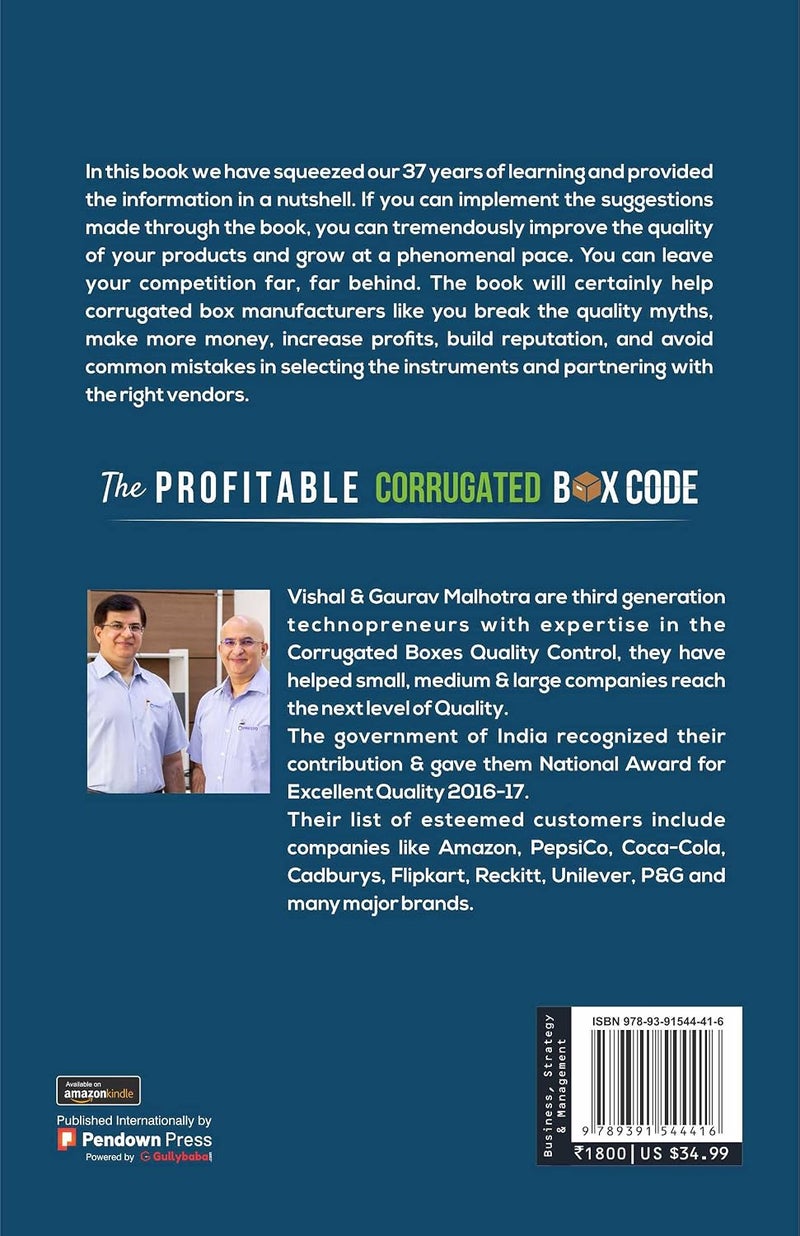 The Profitable Corrugated Box Code: Discover the Key to Zero Rejection, Increased Profits and World Class Quality Paperback by Vishal Malhotra - September 6, 2021 - Image 2
