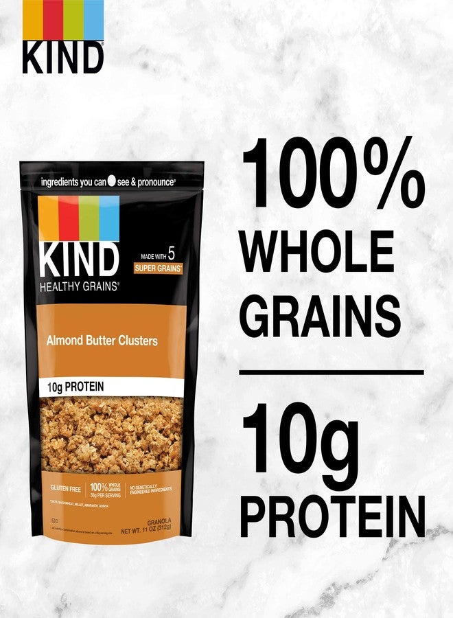 KIND Healthy Grains Clusters, Almond Butter Granola, 10g Protein, Gluten Free, 11 Ounce (Pack of 6) - Image 4