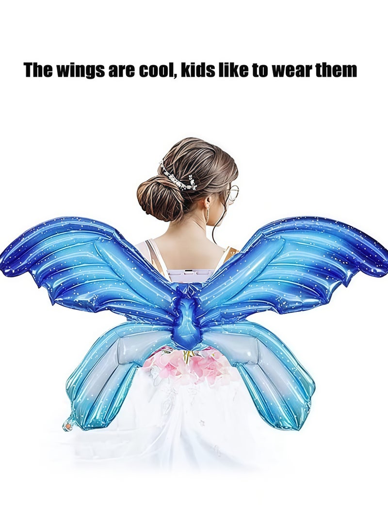 Organizer 5 PCS Butterfly Balloons, Butterfly Fairy Wings Balloons, Colorful Butterfly Costume - Image 2
