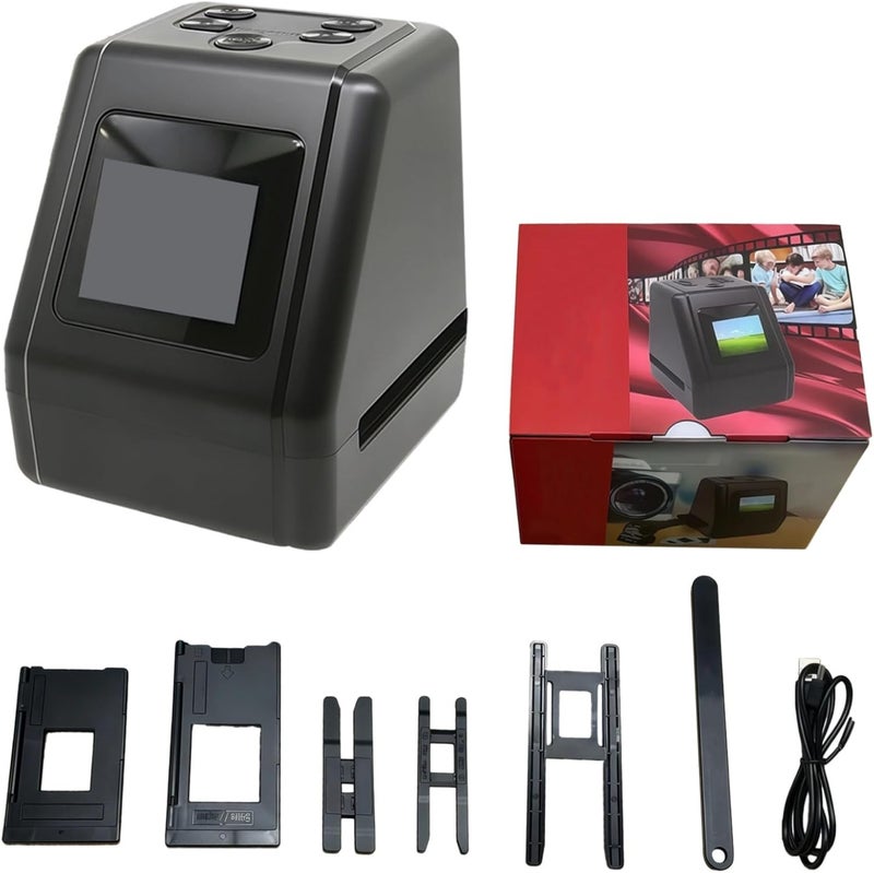 Digital Scanner for Film: 1.38 in (35 Mm) 126 110 Slides and Negatives to, Comes with 2.0 LCD Display, High-Resolution and Multi-Compatible for Windows and, Multiple Accessories Included - Image 1