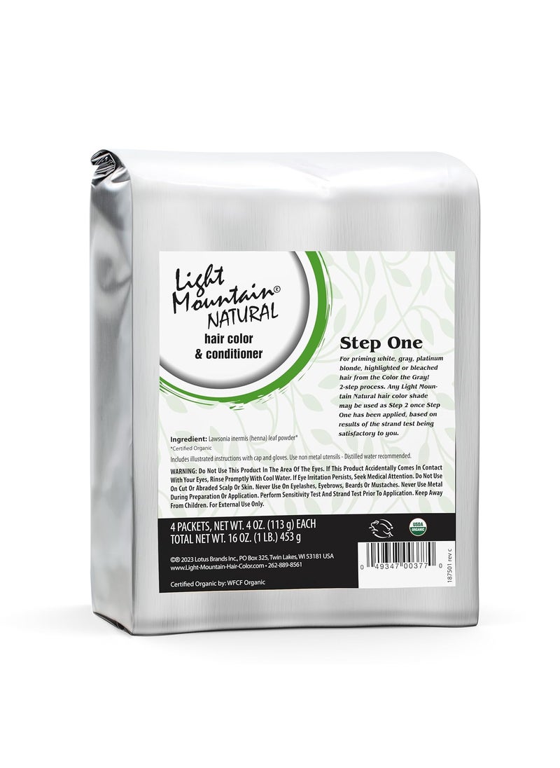 Light Mountain - Light Mountain Natural Color the Gray Step 1 - Bulk 1 Pound Powder for Covering White, Gray, or Platinum Blond Hair, 16 Oz - Image 1