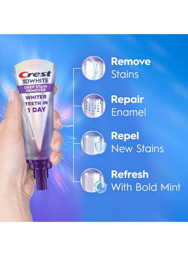 كرست معجون أسنان كريست ثري دي وايت بريليانس لإزالة البقع العميقة، بياض لامع - 3.1 أونصة/عبوة من قطعتين - Image 2