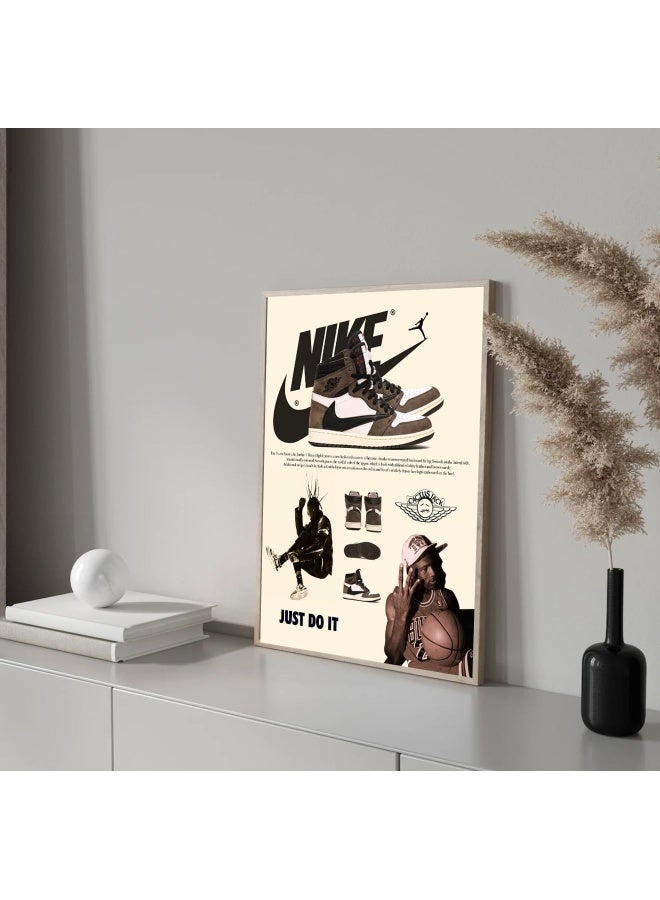 Home Trove Hypebeast Sneaker Poster Unframed - AJ-Travis Scott  - Image 2