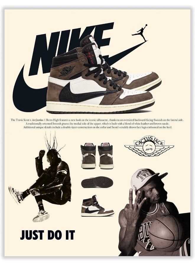 Home Trove Hypebeast Sneaker Poster Unframed - AJ-Travis Scott  - Image 1