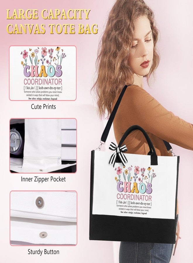 Giftissimo Thank You Gifts for Women, Chaos Coordinator Gifts for Coworker Employee Manager Teacher Nurse, Appreciation Gift Basket w/Tumbler Canvas Tote Bag Acrylic Decor - Image 5