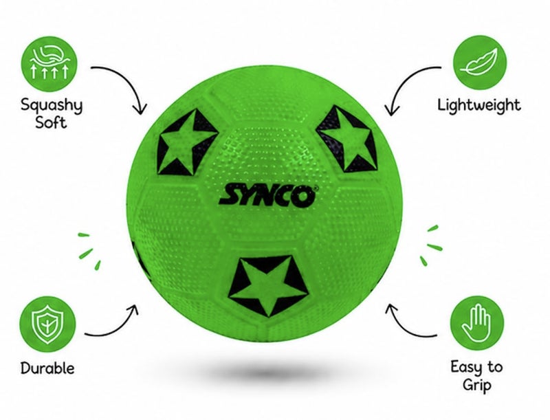 Synco Home Play Football | Beach Balls | Suitable for Kids Aged 2-5 | Soft Toy Ball, Size-3 - Image 4