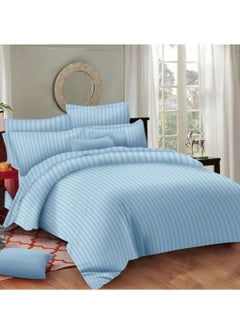 EXPRESS BEDSHEETS Hotel 100% cotton Cover Set 3 Pieces Cotton King Size – Luxurious Bedding Set, Modern and Attractive Bedding Set with 1xFlat Sheet, 2xPillow Cases  - Image 1