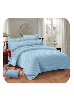 EXPRESS BEDSHEETS Hotel 100% cotton Cover Set 3 Pieces Cotton King Size – Luxurious Bedding Set, Modern and Attractive Bedding Set with 1xFlat Sheet, 2xPillow Cases  - Image 2