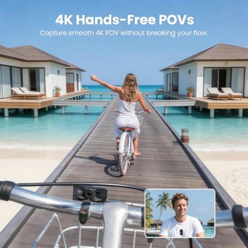 4K Mini Body Camera Wearable POV Action Cam with 1.47 Screen, 150-Min Battery, Magnetic Clip Mount Thumb-Size Sports Camera for Work, Travel, Pets and More - Image 4
