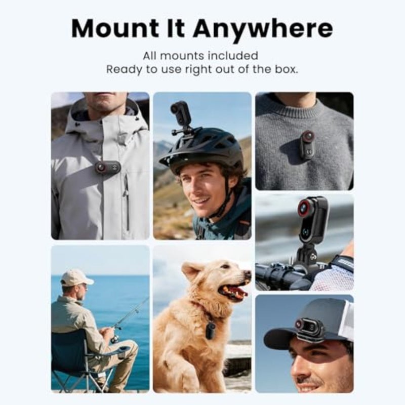 4K Mini Body Camera Wearable POV Action Cam with 1.47 Screen, 150-Min Battery, Magnetic Clip Mount Thumb-Size Sports Camera for Work, Travel, Pets and More - Image 2