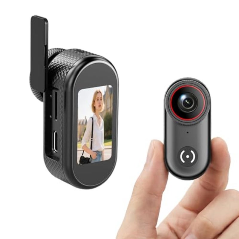 4K Mini Body Camera Wearable POV Action Cam with 1.47 Screen, 150-Min Battery, Magnetic Clip Mount Thumb-Size Sports Camera for Work, Travel, Pets and More - Image 1
