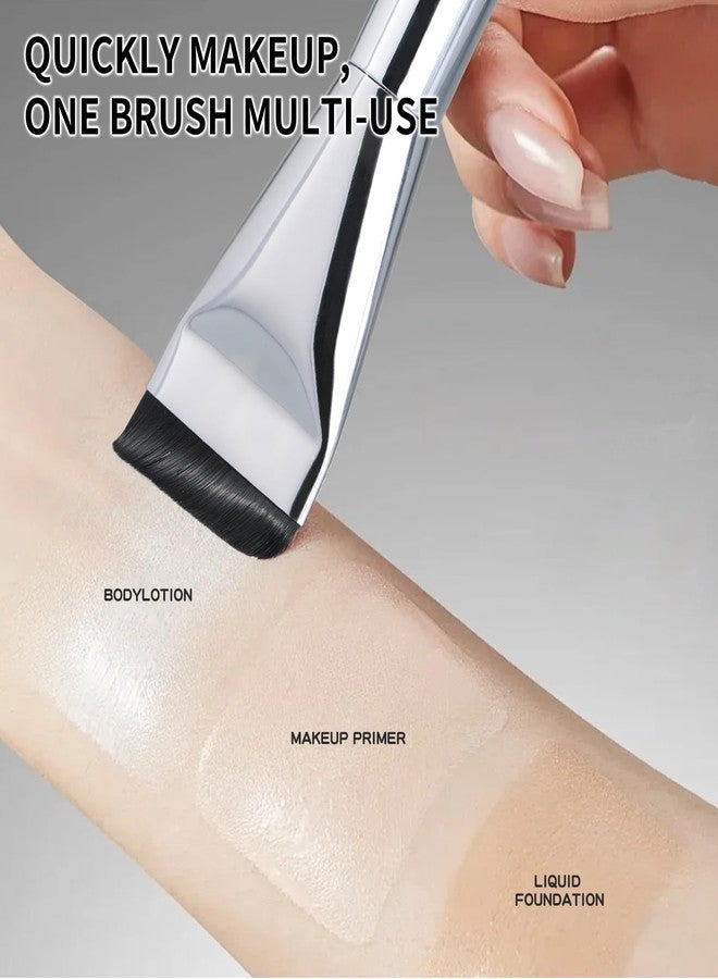 MSQ Flat Foundation Brush,Korean Makeup Brush Ultra Thin Spatula Facial Brush Face Mask Brushes for Liquid Foundation, Blending Cream,Mask,Mud, Clay, Charcoal Mixed Mask, DIY - Image 2