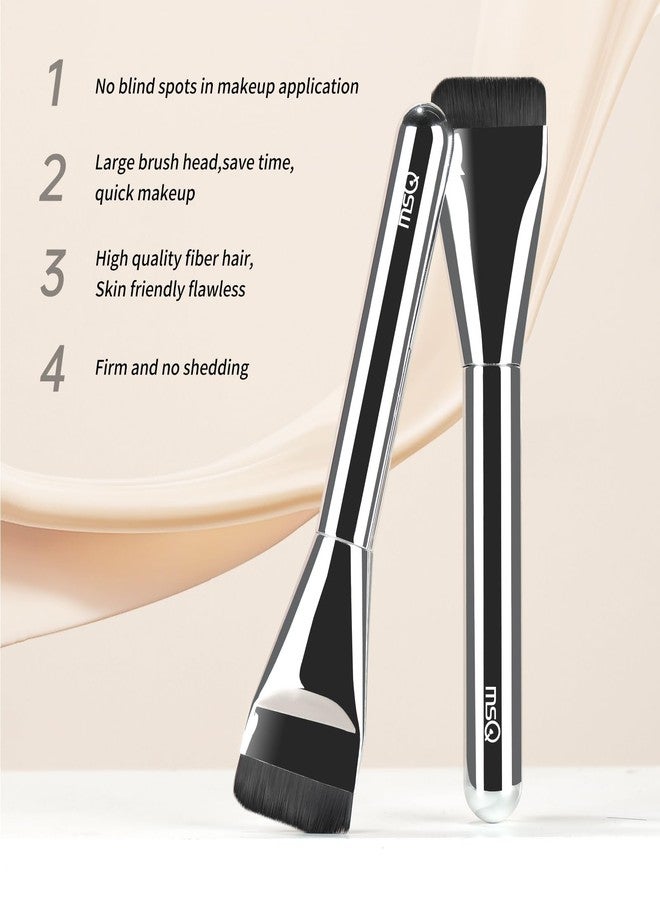MSQ Flat Foundation Brush,Korean Makeup Brush Ultra Thin Spatula Facial Brush Face Mask Brushes for Liquid Foundation, Blending Cream,Mask,Mud, Clay, Charcoal Mixed Mask, DIY - Image 4