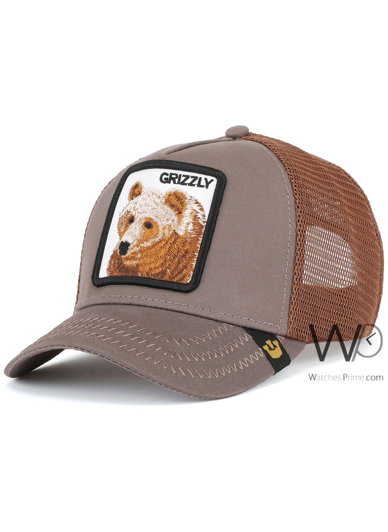 Goorin Bros Goorin Bros Grizzly Trucker Mesh Cap Gray Color Cotton Hat For Men  - Image 1