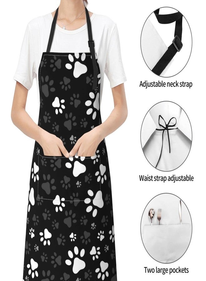 Sorktse Cute Dog Grooming Apron with 2 Pockets Waterproof Dog Apron Chef Aprons Bibs for Women Men Adjustable Neck Stain Resistant - Image 5