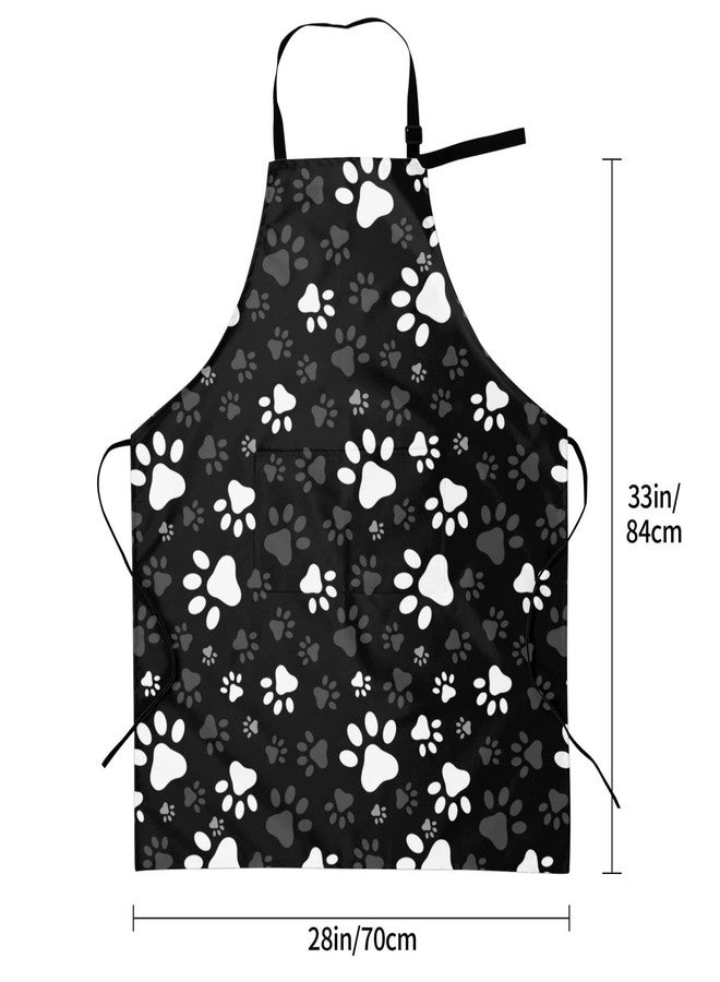 Sorktse Cute Dog Grooming Apron with 2 Pockets Waterproof Dog Apron Chef Aprons Bibs for Women Men Adjustable Neck Stain Resistant - Image 4
