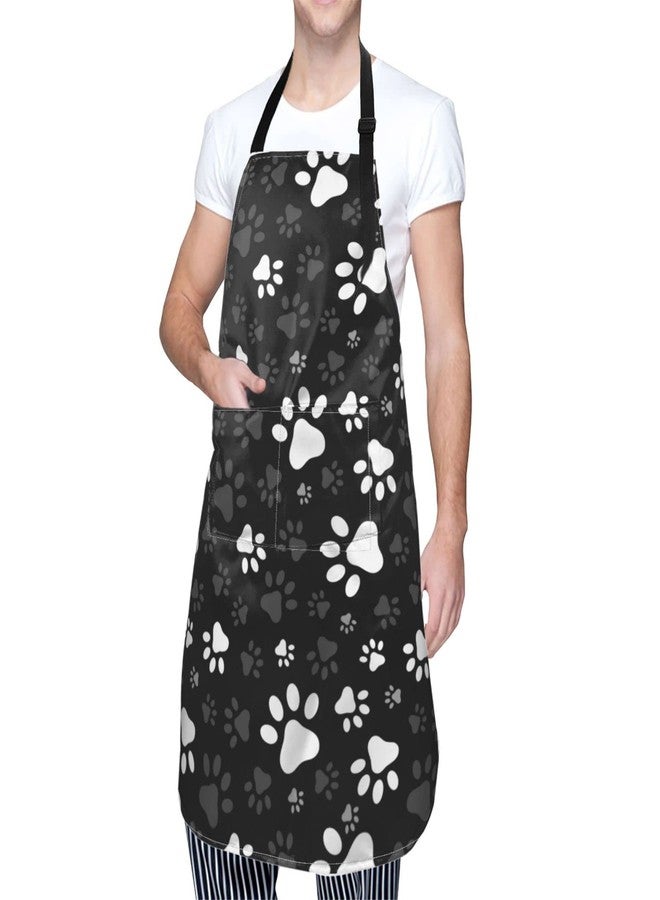 Sorktse Cute Dog Grooming Apron with 2 Pockets Waterproof Dog Apron Chef Aprons Bibs for Women Men Adjustable Neck Stain Resistant - Image 2