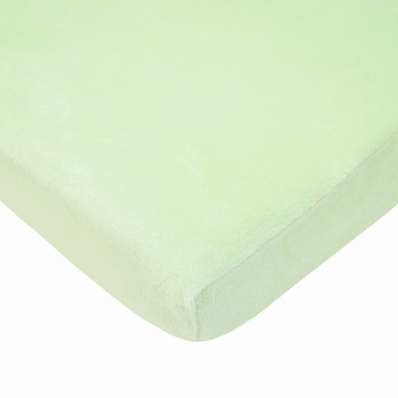 TL Care TL Care Heavenly Soft Chenille Fitted Mini Crib Sheet 24 x 38 Warm and Cozy Chenille Portable Sheet Celery for Boys and Girls Fits Most Pack N Play Mattresses