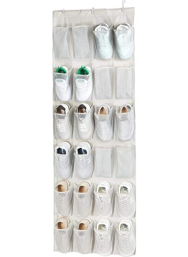 Magic Lady 24 Pocket Organizer White Mesh Multi-Purpose Behind-the-Door Organizer Clothes and Shoes Organizer