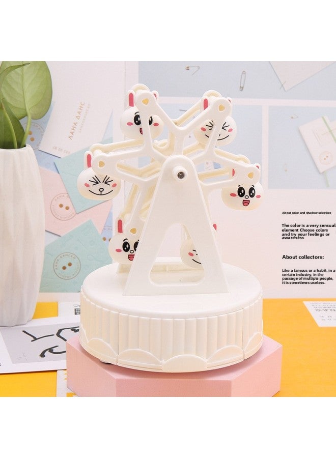 Happy Ferris Wheel Cartoon Music Box Rotating Music Box Decorative Boutique Children's Birthday Cake Ornaments Small Gifts-Color:Connie Rabbit  - Image 1