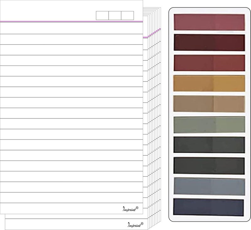 Imprint Ruled Index Cards. Size - 4 x 6 Ruled. 50 Cards, 220 GSM thick with 10 Colour Book tabs of 200 Pc Pack. - Image 1