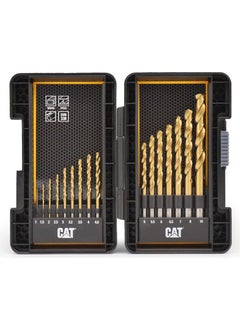 CAT DA02901 16 Pieces Professional Titanium Coated Hss Metal Drill Bit  - Image 1