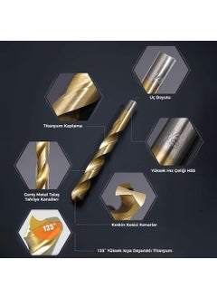 CAT DA02901 16 Pieces Professional Titanium Coated Hss Metal Drill Bit  - Image 4