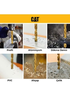 CAT DA02901 16 Pieces Professional Titanium Coated Hss Metal Drill Bit  - Image 5