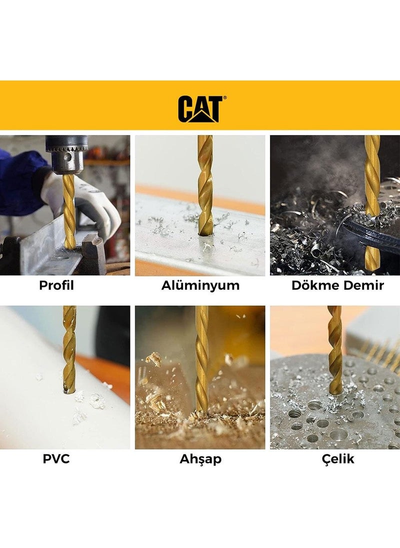 CAT DA02901 16 Pieces Professional Titanium Coated Hss Metal Drill Bit  - Image 5
