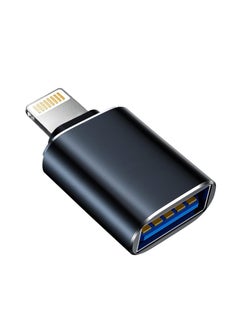 ECVV كابل OTG لمحول ECVV Lightning ذكر إلى USB3.0 أنثى، كابل مزامنة بيانات OTG لمحول كاميرا USB محمول مع iPhone/iPd/محرك أقراص فلاش USB/قارئ بطاقات/كاميرا/ماوس/لوحة مفاتيح MIDI  - Image 1