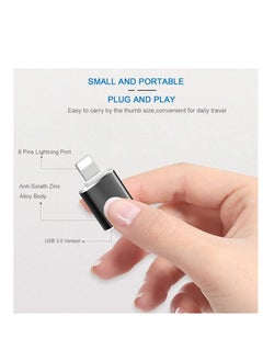 ECVV كابل OTG لمحول ECVV Lightning ذكر إلى USB3.0 أنثى، كابل مزامنة بيانات OTG لمحول كاميرا USB محمول مع iPhone/iPd/محرك أقراص فلاش USB/قارئ بطاقات/كاميرا/ماوس/لوحة مفاتيح MIDI  - Image 4
