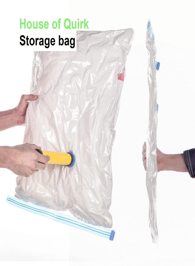 Flipco Space Saver Vacuum Storage Bags, Vacuum Reusable Ziplock Bags for Clothes, Blankets, Home & Travel, Compression Sealer Bags (3 PCS) 80 x 120 cm Bag With 1 Hand Pump (XXL) - Image 4