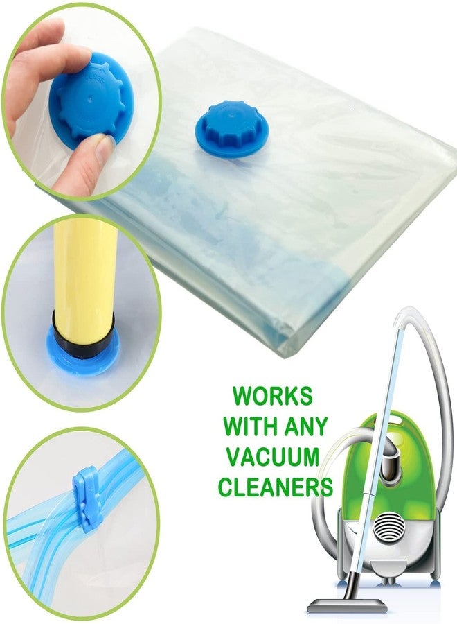 Flipco Space Saver Vacuum Storage Bags, Vacuum Reusable Ziplock Bags for Clothes, Blankets, Home & Travel, Compression Sealer Bags (3 PCS) 80 x 120 cm Bag With 1 Hand Pump (XXL) - Image 2