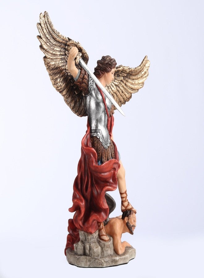 Veronese Design 6 1/4 Inch Archangel Saint Michael Vanquishing Demon Polyresin Hand Painted Collectible Figurine Sculpture - Image 3