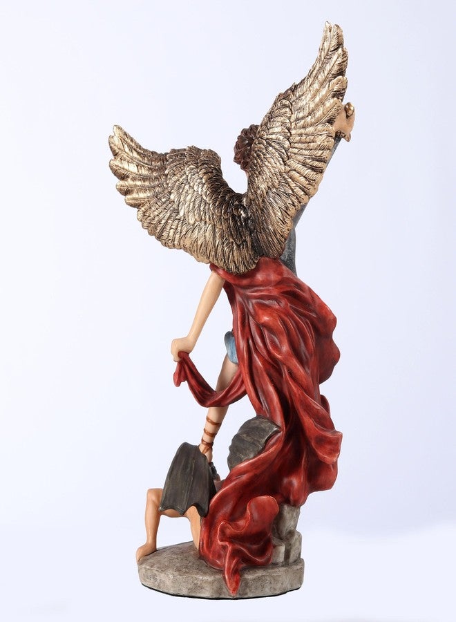 Veronese Design 6 1/4 Inch Archangel Saint Michael Vanquishing Demon Polyresin Hand Painted Collectible Figurine Sculpture - Image 4