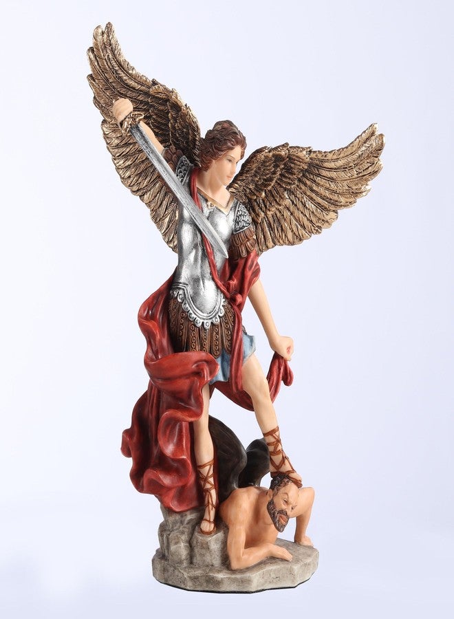 Veronese Design 6 1/4 Inch Archangel Saint Michael Vanquishing Demon Polyresin Hand Painted Collectible Figurine Sculpture - Image 2