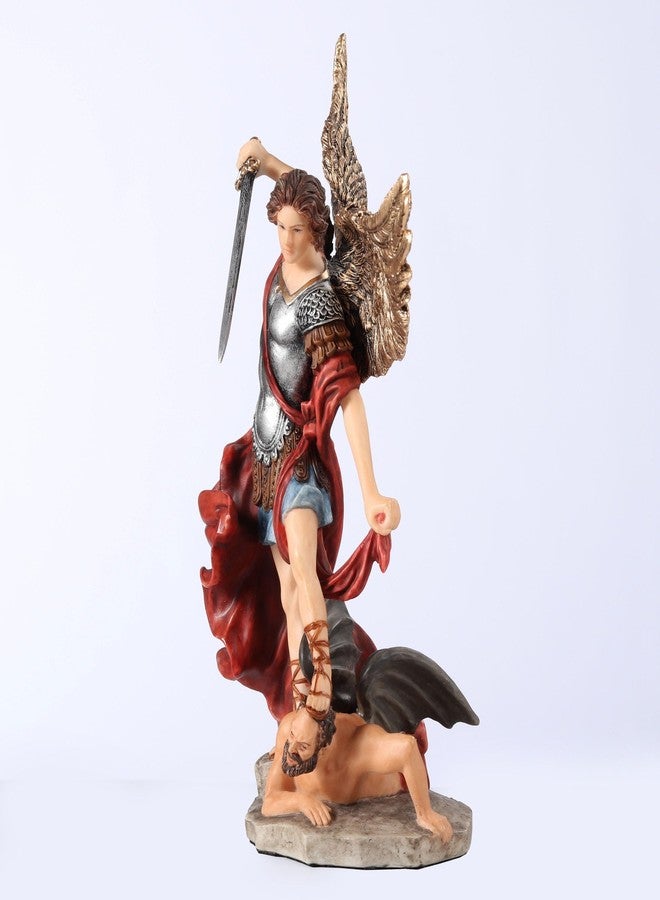 Veronese Design 6 1/4 Inch Archangel Saint Michael Vanquishing Demon Polyresin Hand Painted Collectible Figurine Sculpture - Image 5