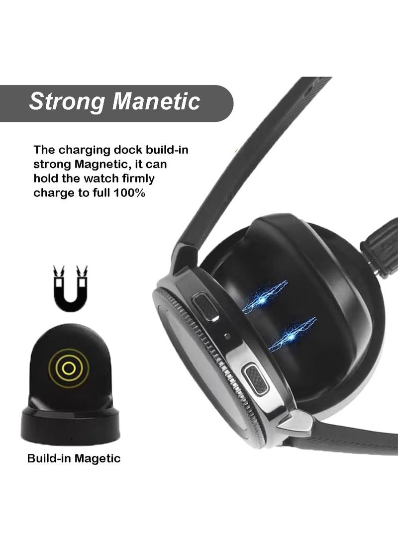 Wireless Charging Dock Cradle Smartwatch Charger For Samsung Gear S2 S3 S4 Black - Image 2