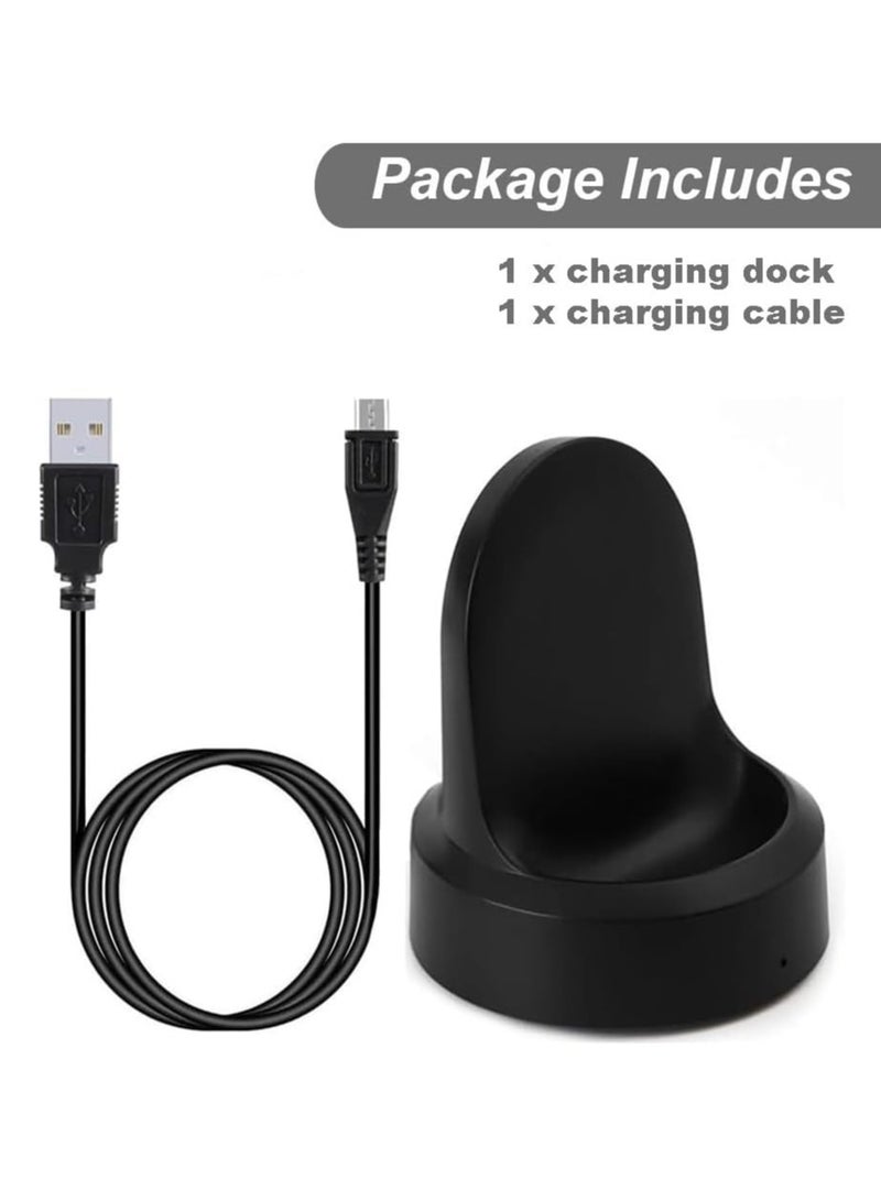 Wireless Charging Dock Cradle Smartwatch Charger For Samsung Gear S2 S3 S4 Black - Image 3