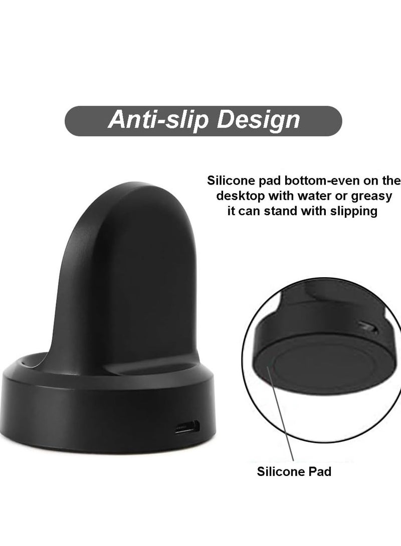 Wireless Charging Dock Cradle Smartwatch Charger For Samsung Gear S2 S3 S4 Black - Image 4