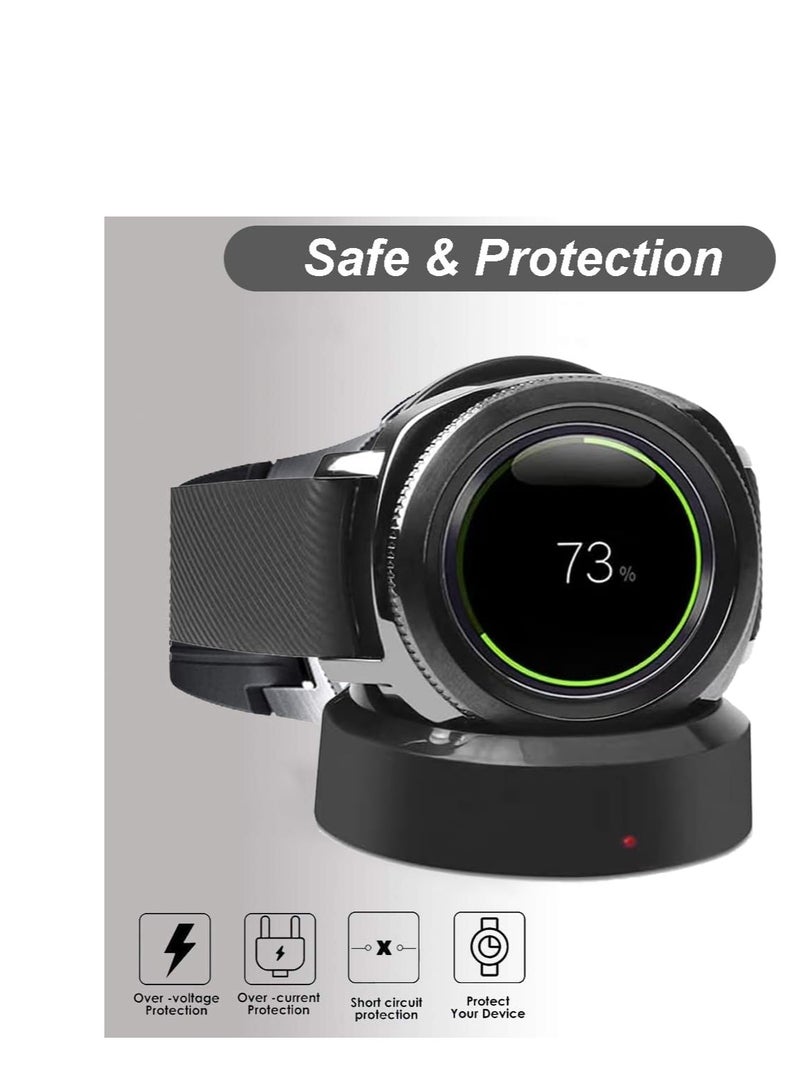 Wireless Charging Dock Cradle Smartwatch Charger For Samsung Gear S2 S3 S4 Black - Image 5
