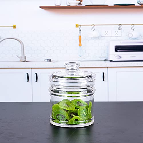 IVOOBR 35 oz Reinforced Small Acrylic Storage Jar, Airtight Lid Cookie Jar | Suitable for Cookies, Dried Fruits, Nuts, Herbs,Cereals,etc - Image 5