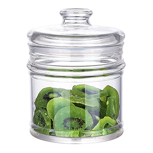 IVOOBR 35 oz Reinforced Small Acrylic Storage Jar, Airtight Lid Cookie Jar | Suitable for Cookies, Dried Fruits, Nuts, Herbs,Cereals,etc - Image 1