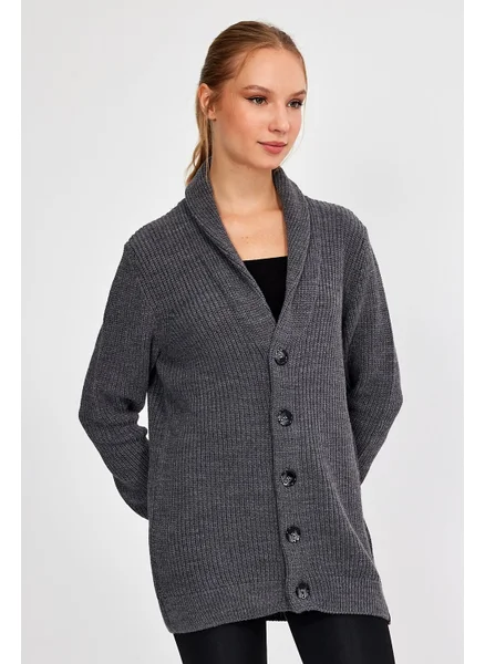 الكسندر جاردي Alexandergardı Buttoned Oversize Thessaloniki Knitted Cardigan (E23-6705)