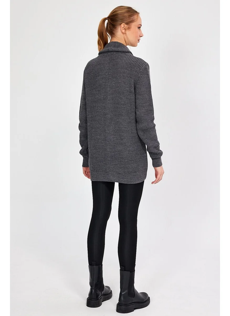 الكسندر جاردي Alexandergardı Buttoned Oversize Thessaloniki Knitted Cardigan (E23-6705)